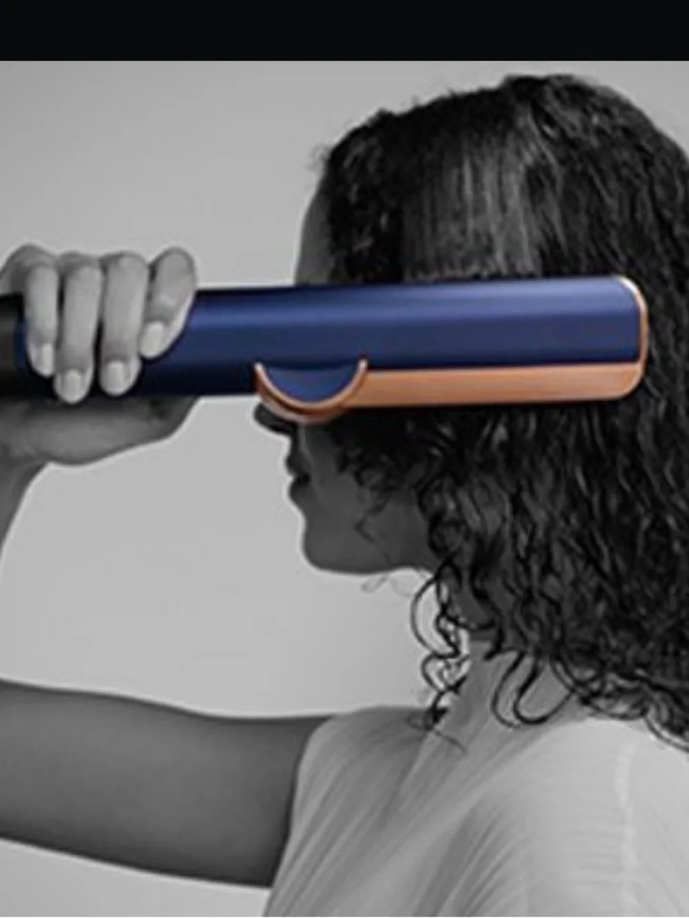 Dyson Navy Blue and Rose Gold Hair Straightener - Women Hair Tool